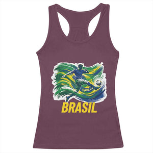 Brazil Soccer Brasil Flag Patriotic Sports Racerback Tank Top Brazilian Football Fan Supporter