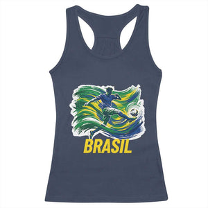 Brazil Soccer Brasil Flag Patriotic Sports Racerback Tank Top Brazilian Football Fan Supporter