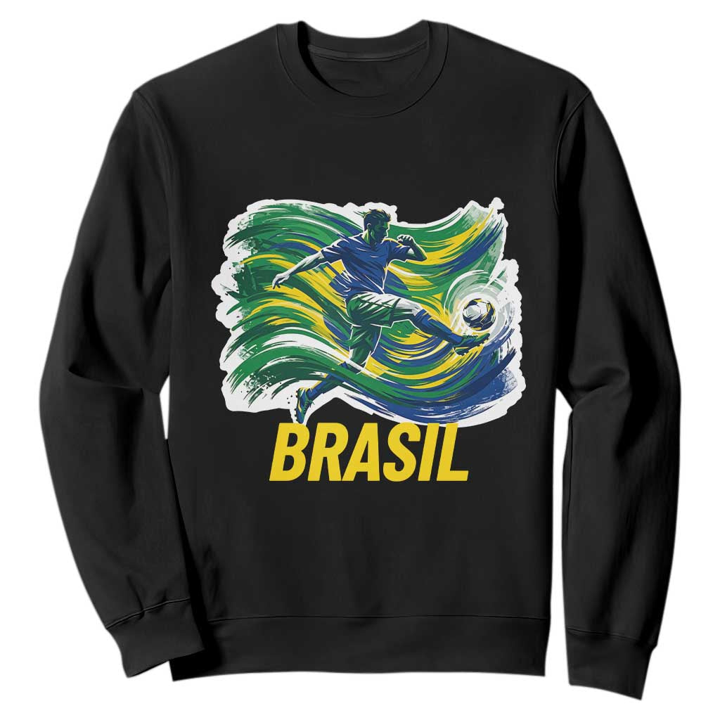 Brazil Soccer Brasil Flag Patriotic Sports Sweatshirt Brazilian Football Fan Supporter