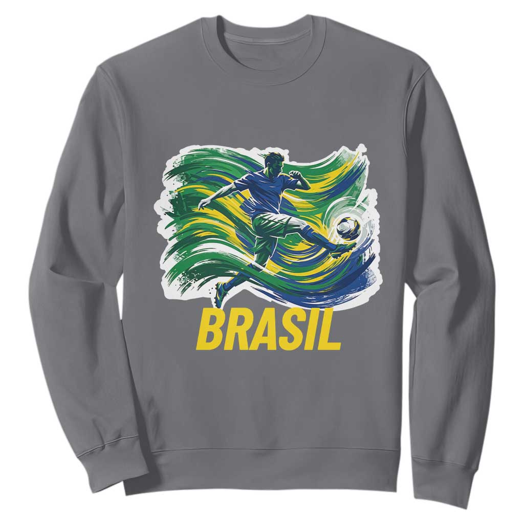 Brazil Soccer Brasil Flag Patriotic Sports Sweatshirt Brazilian Football Fan Supporter