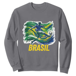 Brazil Soccer Brasil Flag Patriotic Sports Sweatshirt Brazilian Football Fan Supporter