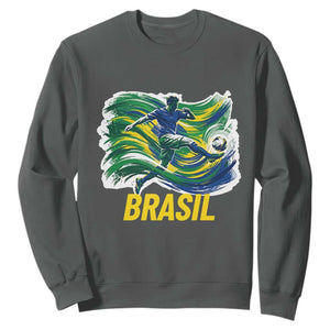 Brazil Soccer Brasil Flag Patriotic Sports Sweatshirt Brazilian Football Fan Supporter