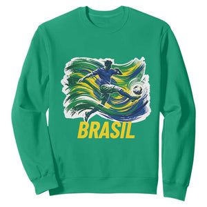 Brazil Soccer Brasil Flag Patriotic Sports Sweatshirt Brazilian Football Fan Supporter