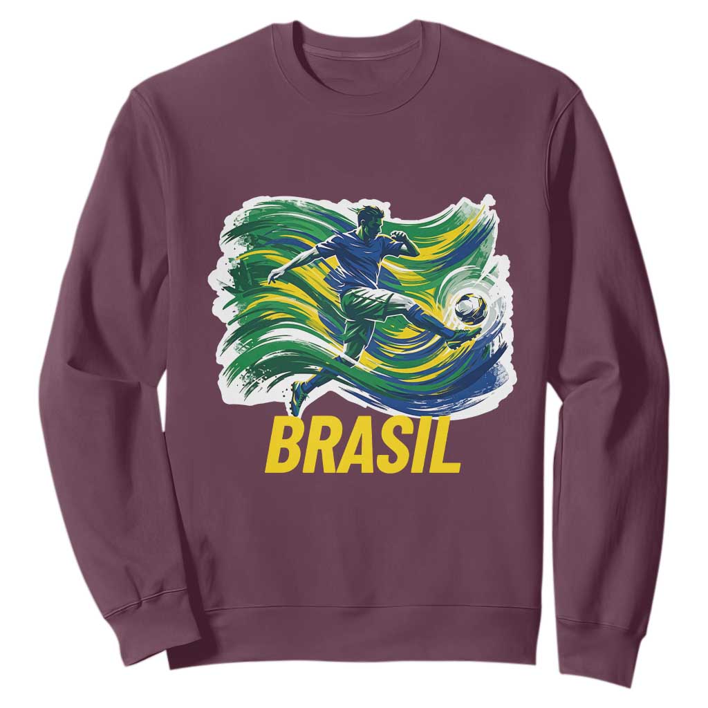 Brazil Soccer Brasil Flag Patriotic Sports Sweatshirt Brazilian Football Fan Supporter