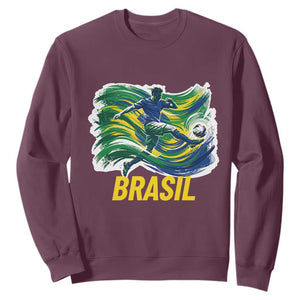 Brazil Soccer Brasil Flag Patriotic Sports Sweatshirt Brazilian Football Fan Supporter