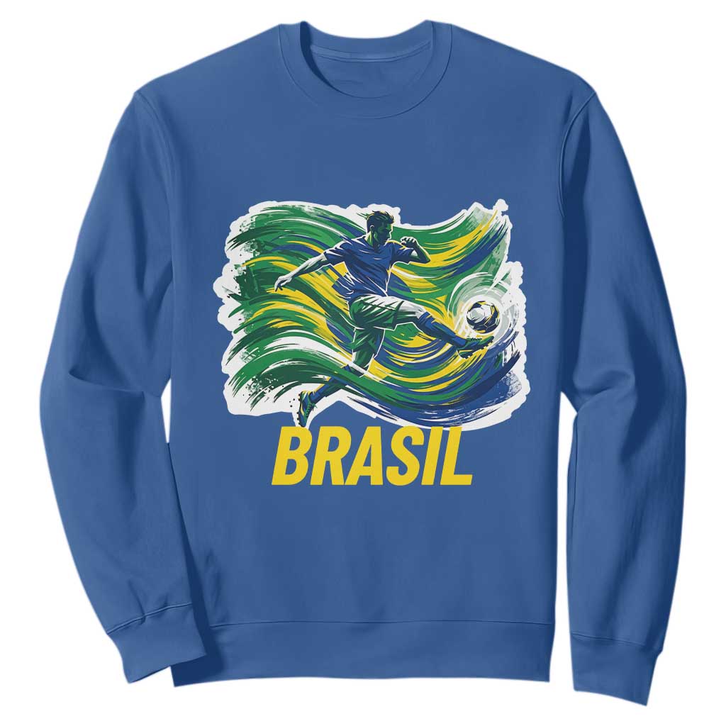 Brazil Soccer Brasil Flag Patriotic Sports Sweatshirt Brazilian Football Fan Supporter