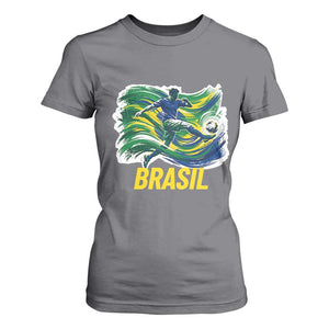 Brazil Soccer Brasil Flag Patriotic Sports T Shirt For Women Brazilian Football Fan Supporter