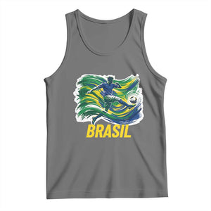 Brazil Soccer Brasil Flag Patriotic Sports Tank Top Brazilian Football Fan Supporter