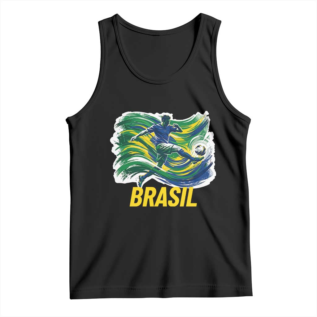 Brazil Soccer Brasil Flag Patriotic Sports Tank Top Brazilian Football Fan Supporter