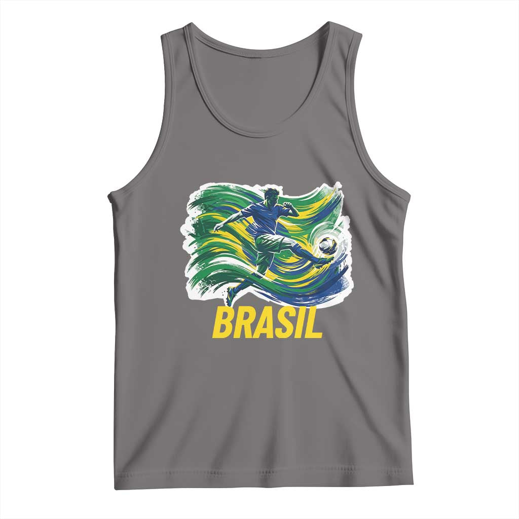 Brazil Soccer Brasil Flag Patriotic Sports Tank Top Brazilian Football Fan Supporter
