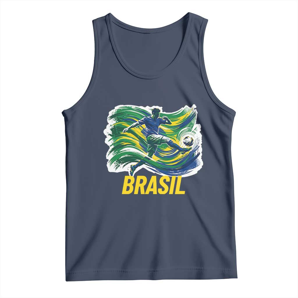 Brazil Soccer Brasil Flag Patriotic Sports Tank Top Brazilian Football Fan Supporter