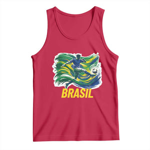 Brazil Soccer Brasil Flag Patriotic Sports Tank Top Brazilian Football Fan Supporter
