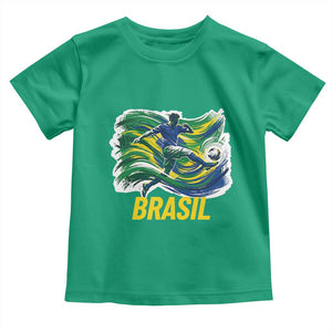 Brazil Soccer Brasil Flag Patriotic Sports Toddler T Shirt Brazilian Football Fan Supporter