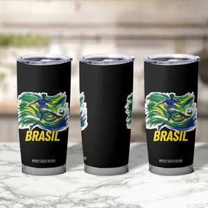 Brazil Soccer Brasil Flag Patriotic Sports Tumbler Cup Brazilian Football Fan Supporter TS14 Print Your Wear