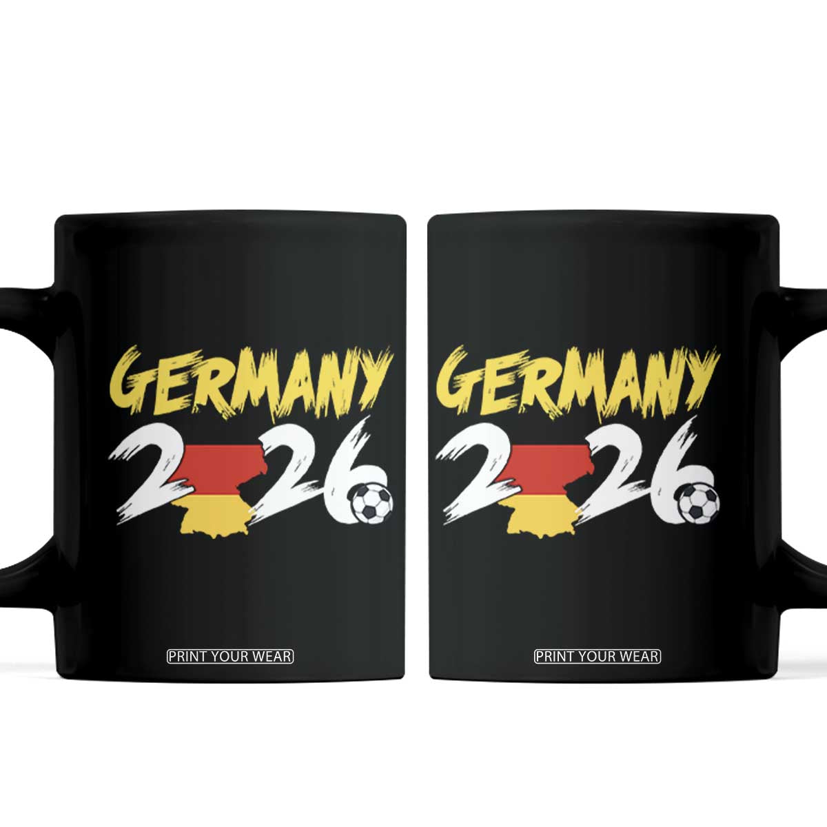 Deutschland Flag German Pride Coffee Mug Germany Soccer Lover Football Fans TS14 Black Print Your Wear
