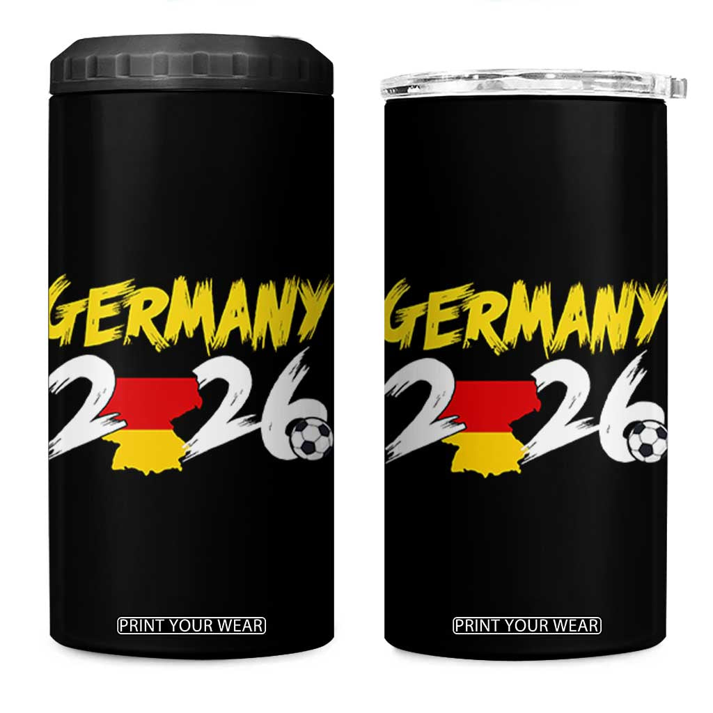 Deutschland Flag German Pride 4 in 1 Can Cooler Tumbler Germany Soccer Lover Football Fans TS14 One Size: 16 oz Black Print Your Wear