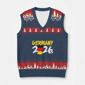 Deutschland Flag German Pride V-Neck Knit Sweater Vest Germany Soccer Lover Football Fans