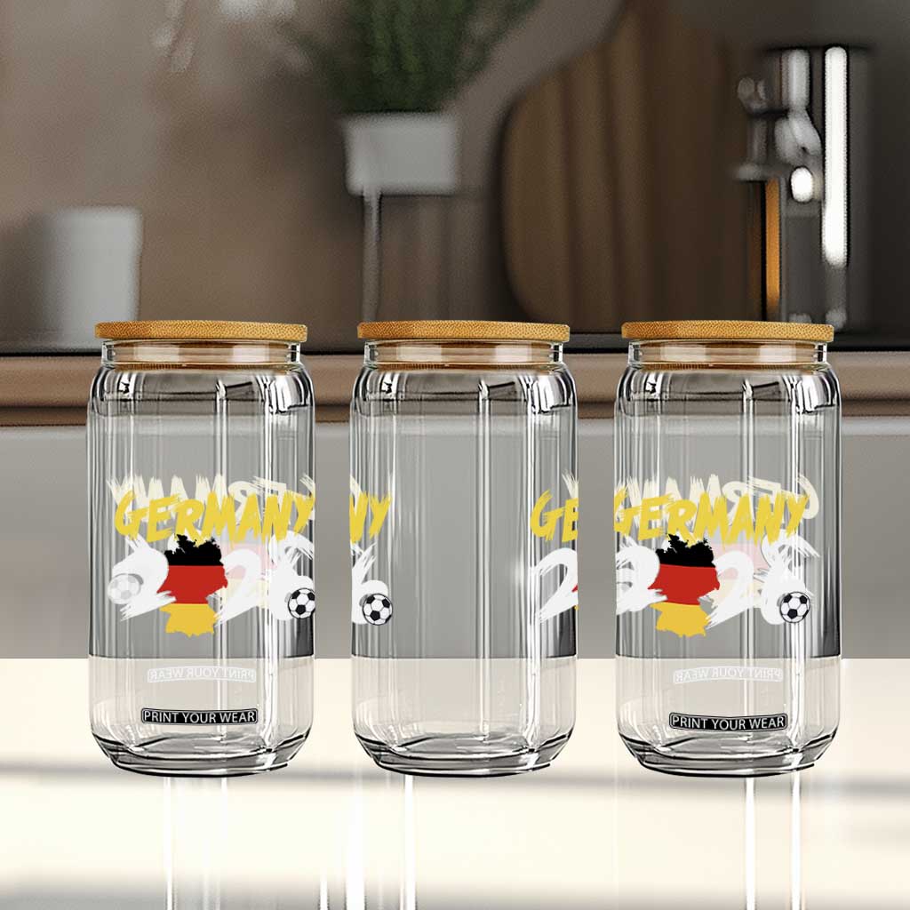 Deutschland Flag German Pride Glass Can Germany Soccer Lover Football Fans TS14 Print Your Wear