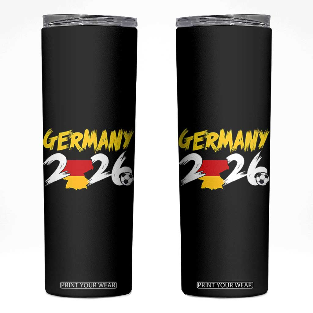 Deutschland Flag German Pride Skinny Tumbler Germany Soccer Lover Football Fans TS14 Black Print Your Wear