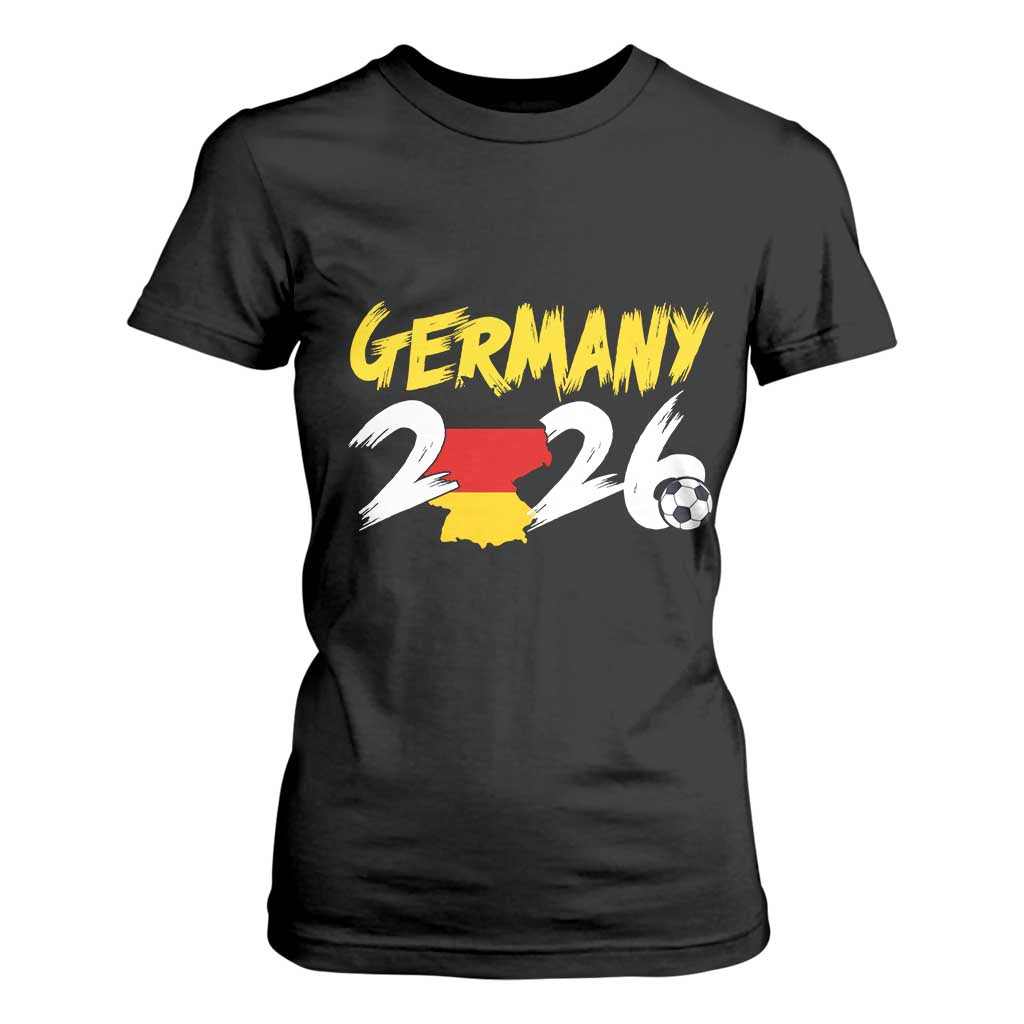 Deutschland Flag German Pride T Shirt For Women Germany Soccer Lover Football Fans