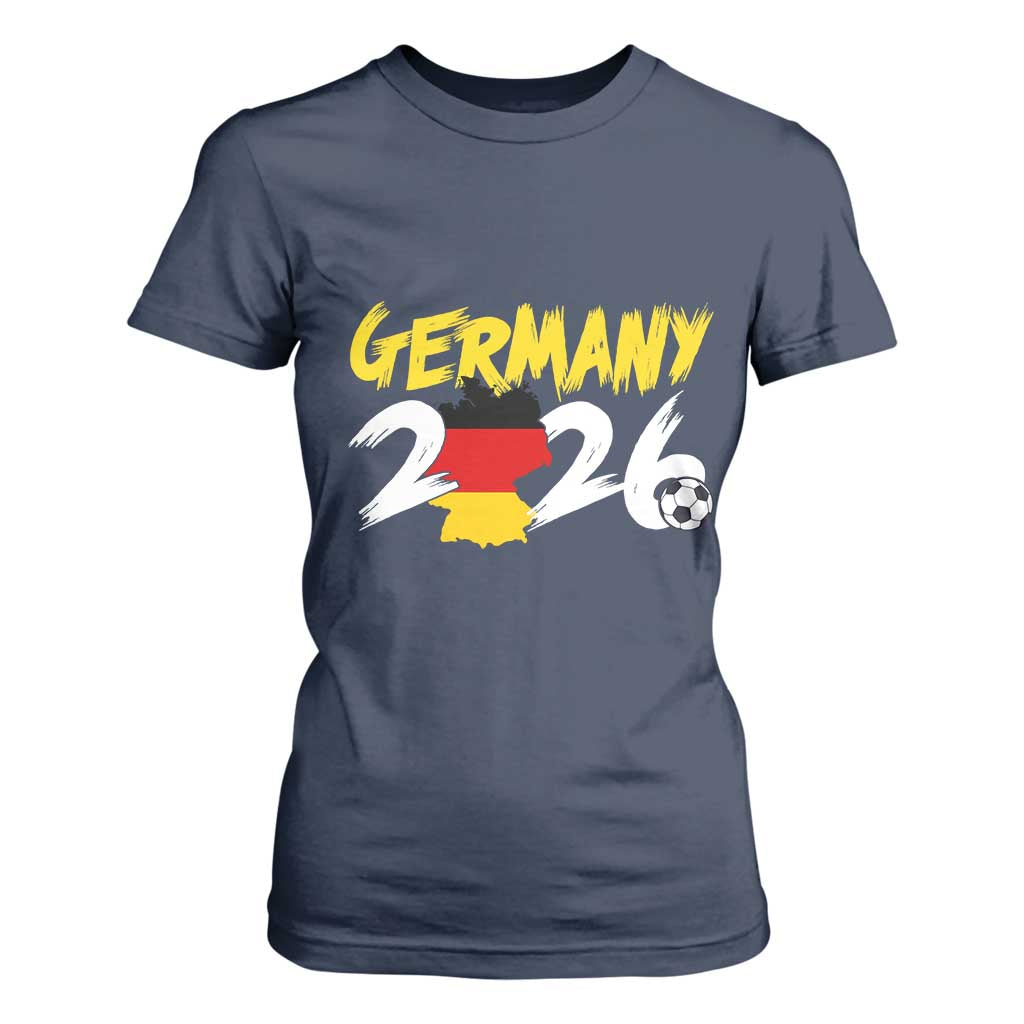 Deutschland Flag German Pride T Shirt For Women Germany Soccer Lover Football Fans