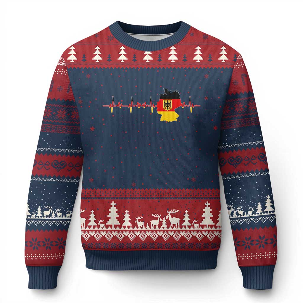 Deutschland Flag Eagle Vintage German Heritage Pride Ugly Christmas Sweater