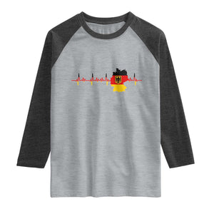 Deutschland Flag Eagle Vintage German Heritage Pride Raglan Shirt