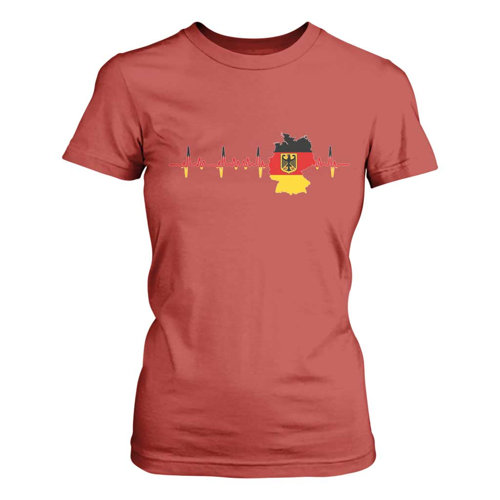 Deutschland Flag Eagle Vintage German Heritage Pride T Shirt For Women