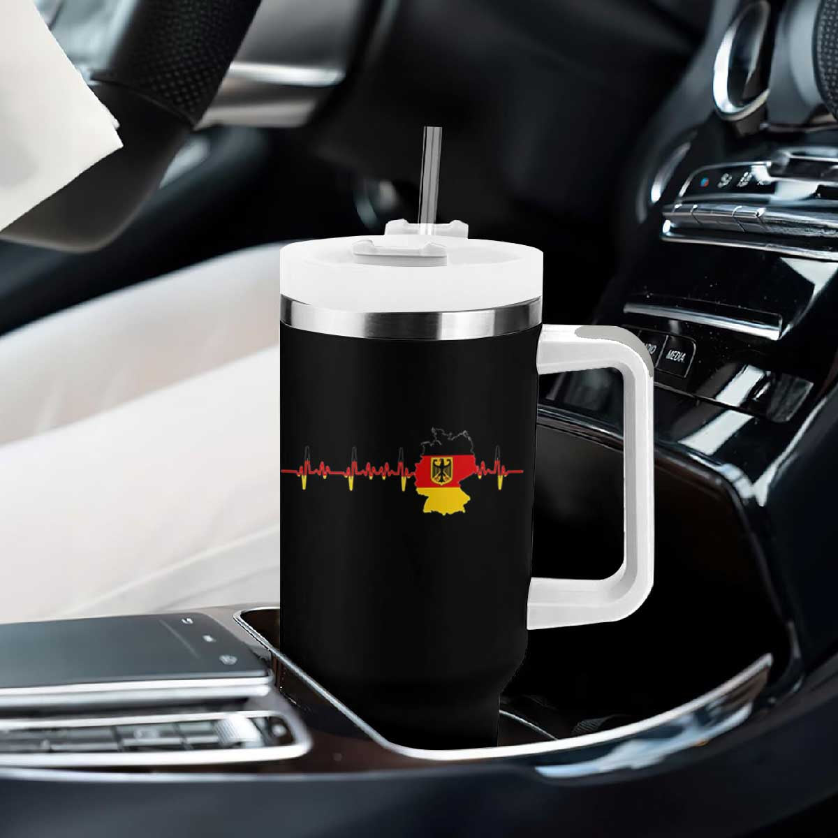 Deutschland Flag Eagle Vintage German Heritage Pride Tumbler With Handle TS14 Print Your Wear