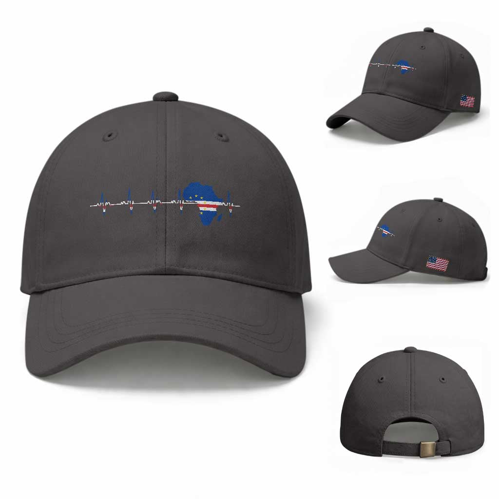 Germany Heartbeat EKG Deutschland Flag Map Baseball Cap