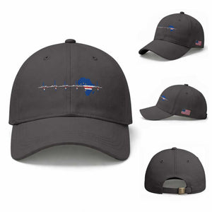 Germany Heartbeat EKG Deutschland Flag Map Baseball Cap