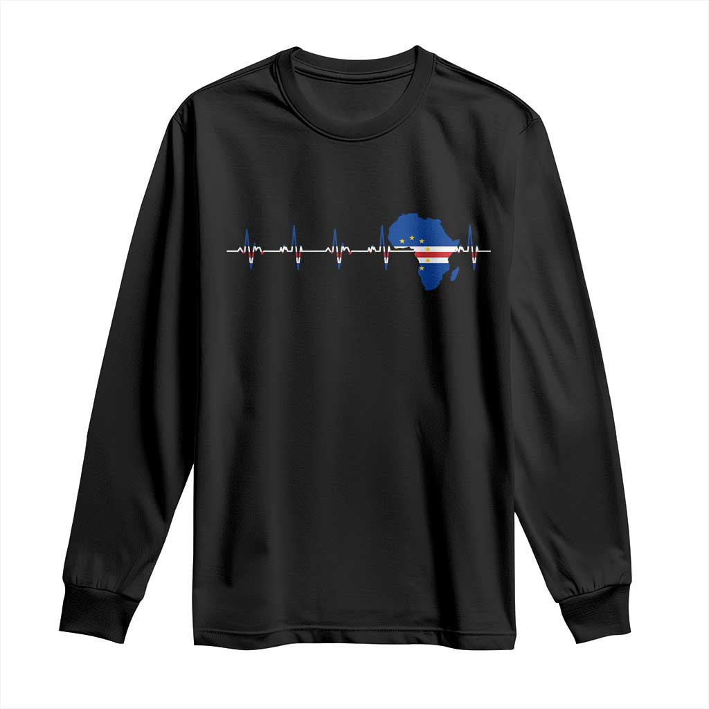 Germany Heartbeat EKG Deutschland Flag Map Long Sleeve Shirt