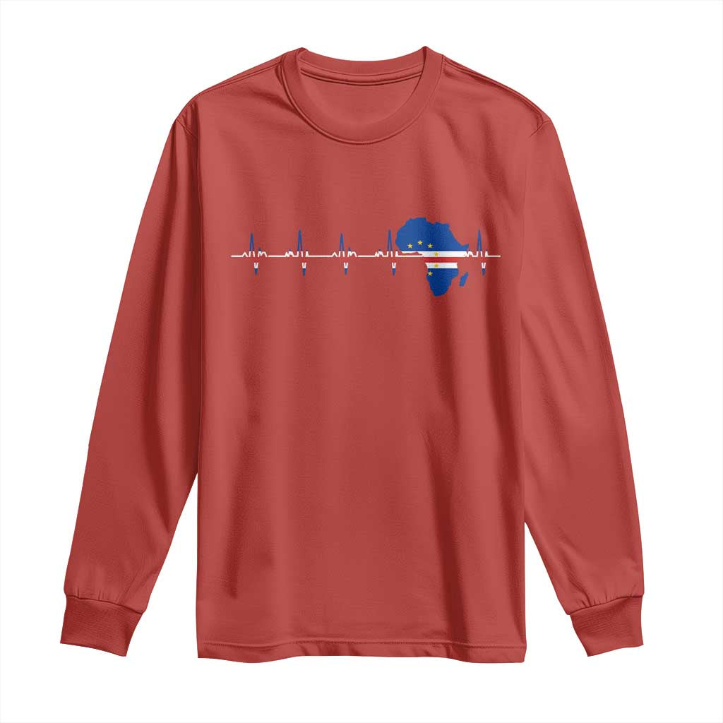 Germany Heartbeat EKG Deutschland Flag Map Long Sleeve Shirt