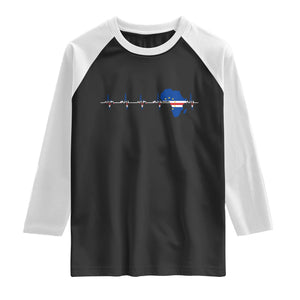 Germany Heartbeat EKG Deutschland Flag Map Raglan Shirt