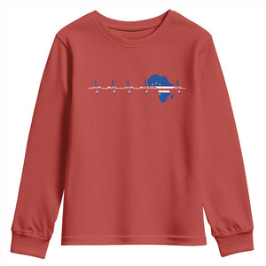 Germany Heartbeat EKG Deutschland Flag Map Youth Sweatshirt