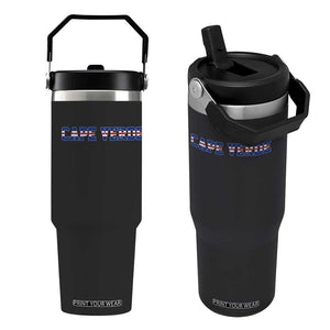 Cabo Verde Flag Cabo Verdean Pride Flip Straw Tumbler TS14 One Size: 30 oz Black Print Your Wear