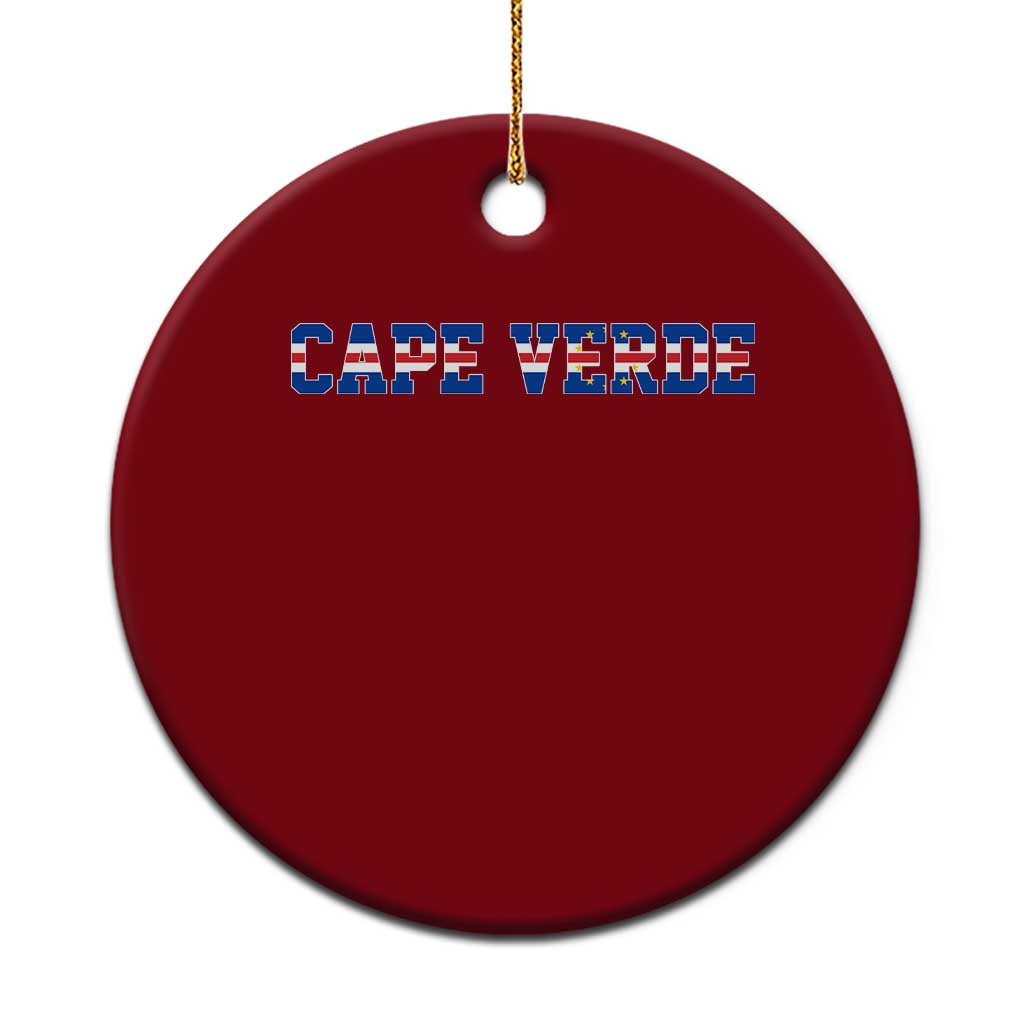 Cabo Verde Flag Cabo Verdean Pride Ceramic Ornament TS14 1pc Red Print Your Wear
