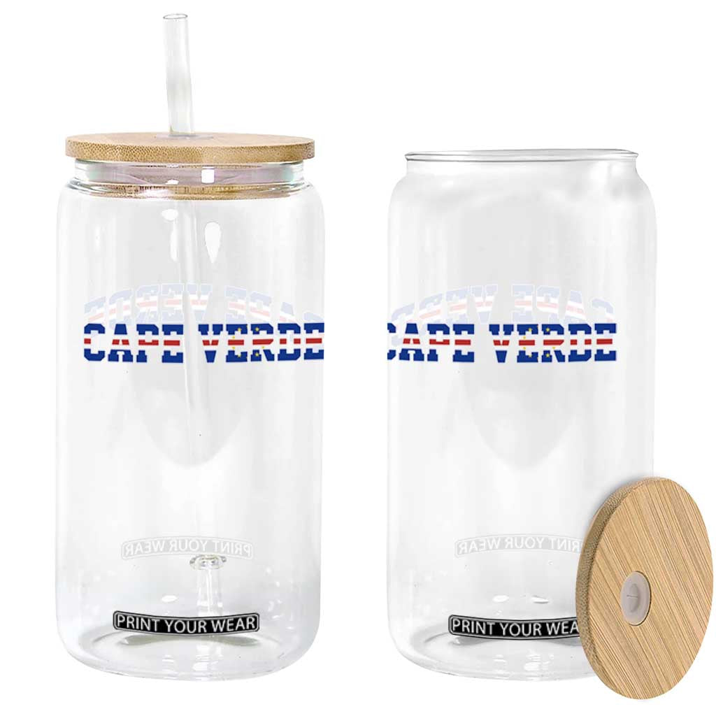 Cabo Verde Flag Cabo Verdean Pride Glass Can TS14 Print Your Wear