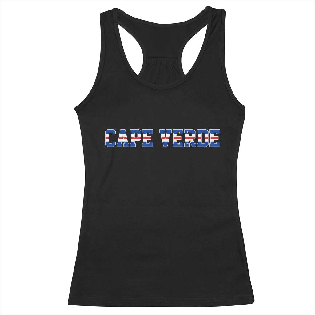 Cabo Verde Flag Cabo Verdean Pride Racerback Tank Top
