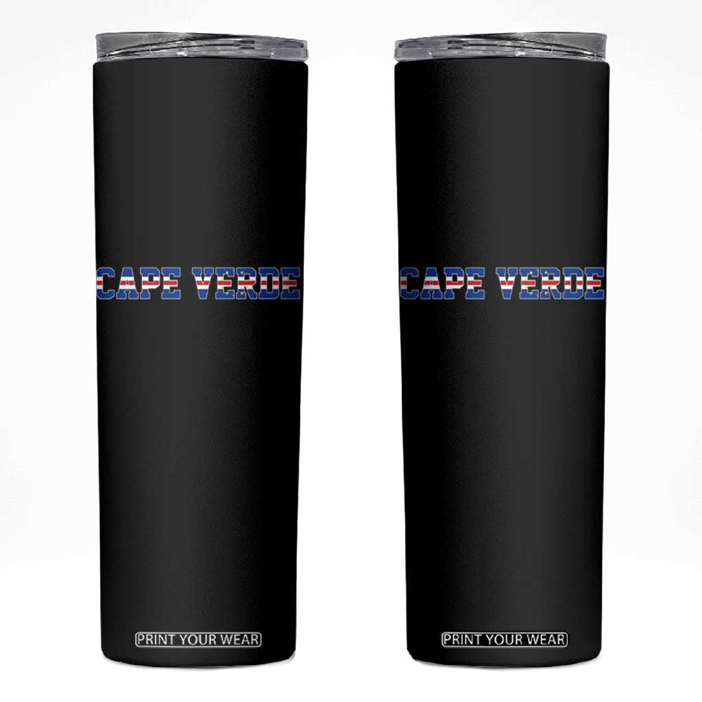 Cabo Verde Flag Cabo Verdean Pride Skinny Tumbler TS14 Black Print Your Wear