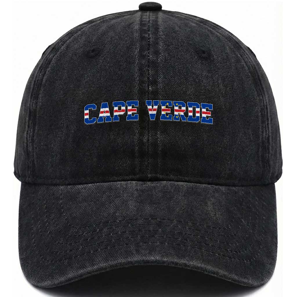 Cabo Verde Flag Cabo Verdean Pride Washed Cotton Baseball Cap