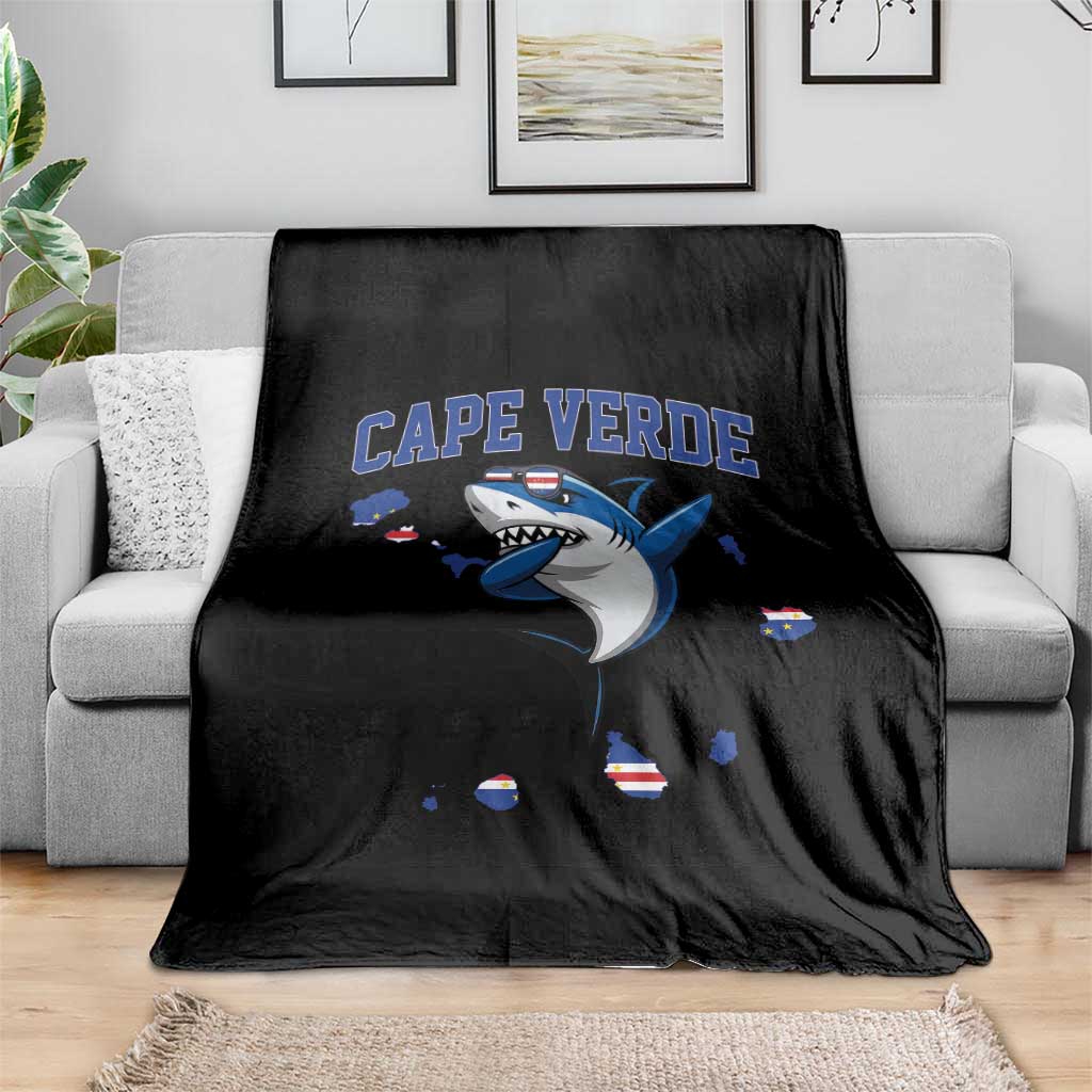 Cape Verde Flag Map Shark Cape Verdean Roots Throw Blanket TS14 Print Your Wear