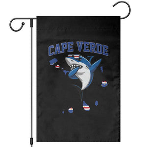 Cape Verde Flag Map Shark Cape Verdean Roots Garden Flag TS14 Black Print Your Wear