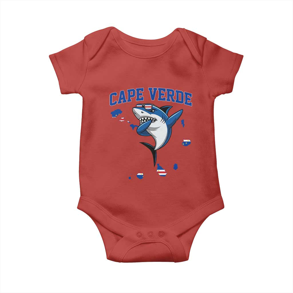 Cape Verde Flag Map Shark Cape Verdean Roots Baby Onesie