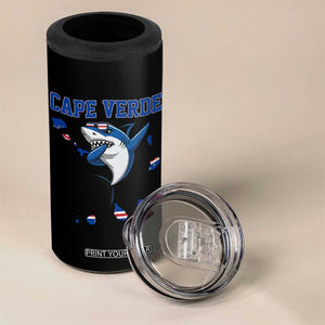 Cape Verde Flag Map Shark Cape Verdean Roots 4 in 1 Can Cooler Tumbler TS14 Print Your Wear