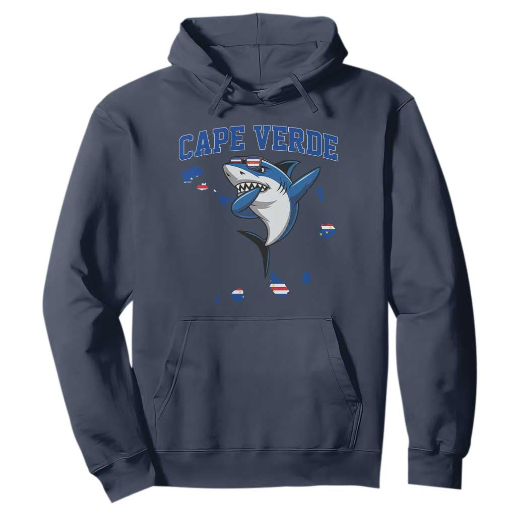 Cape Verde Flag Map Shark Cape Verdean Roots Hoodie