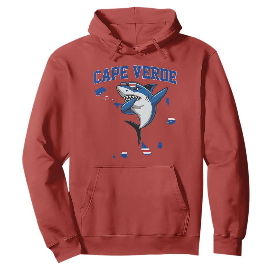 Cape Verde Flag Map Shark Cape Verdean Roots Hoodie