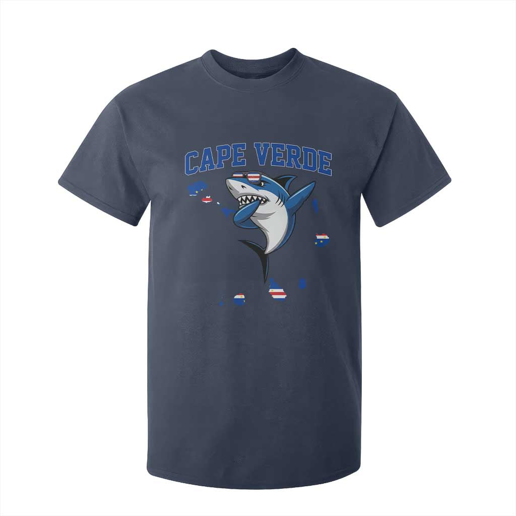Cape Verde Flag Map Shark Cape Verdean Roots T Shirt For Kid