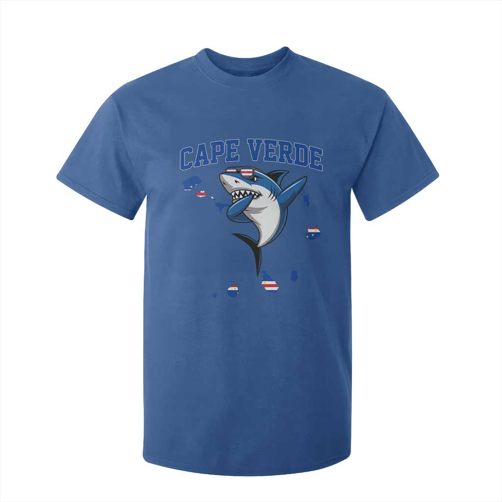 Cape Verde Flag Map Shark Cape Verdean Roots T Shirt For Kid