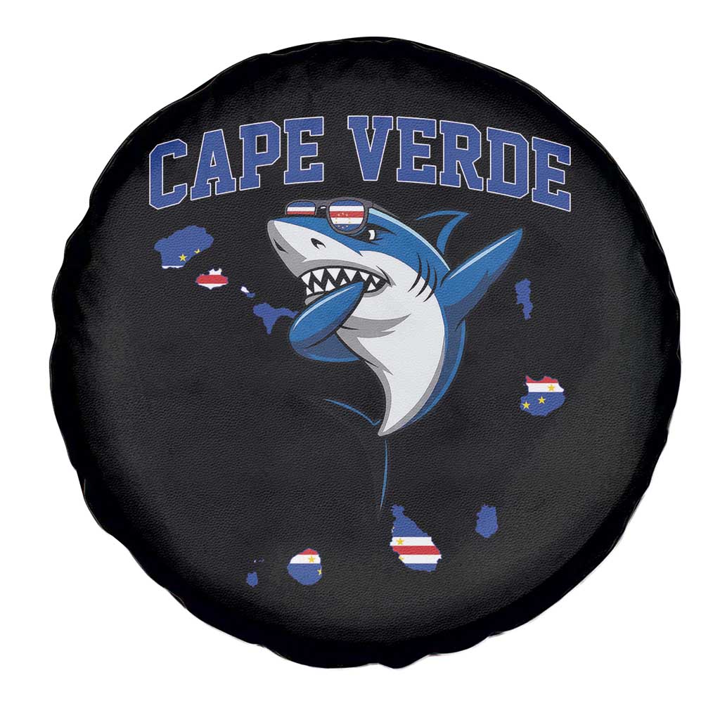 Cape Verde Flag Map Shark Cape Verdean Roots Spare Tire Cover TS14 Print Your Wear
